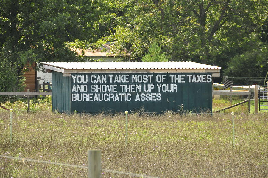 Taxes Sign Photograph by David Arment