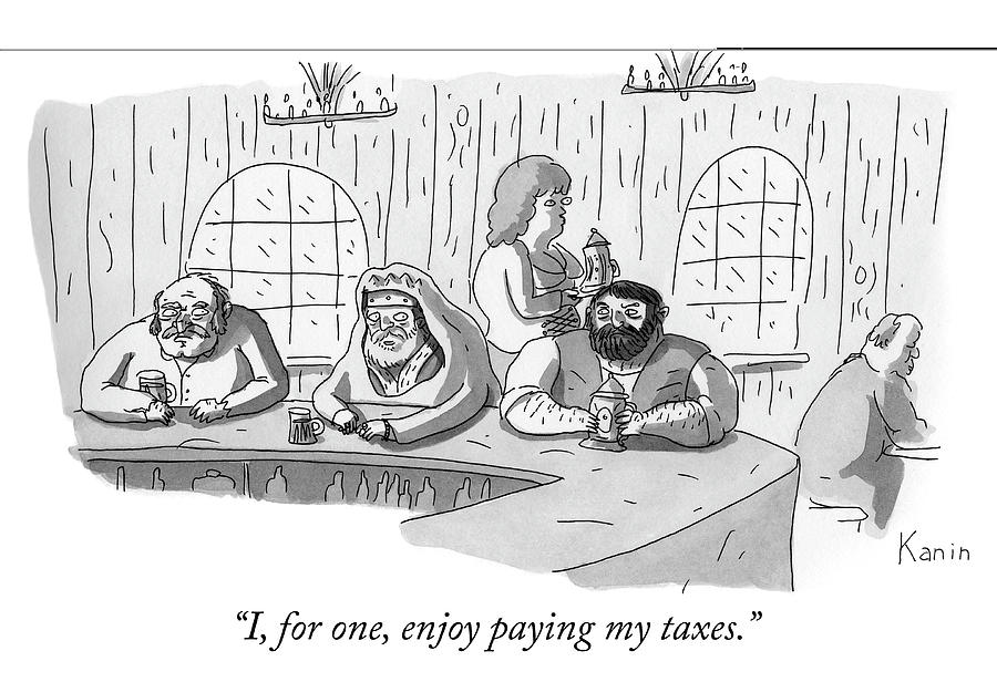 Taxes Drawing by Zachary Kanin