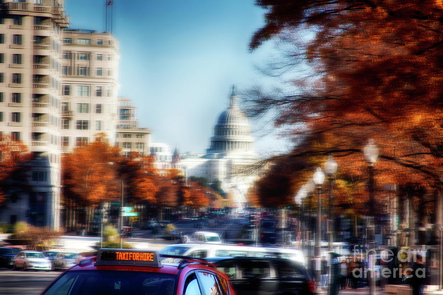 Taxi Photograph - Taxi For Hire by Steven Digman Taxi Photograph - Taxi For Hire by Steven Digman