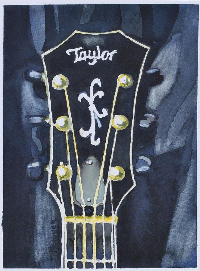 Music Painting - Taylor Guitar by Spencer Meagher