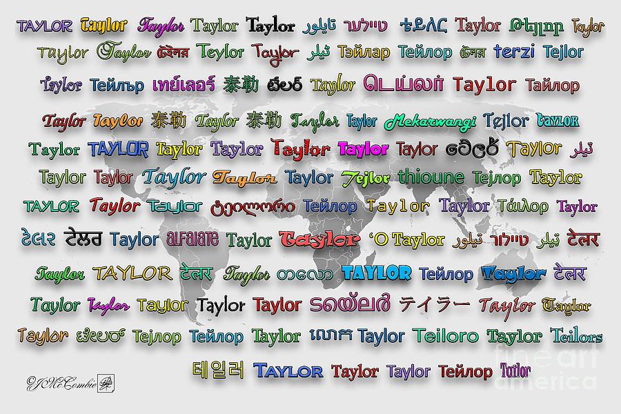Taylor Digital Art by J McCombie