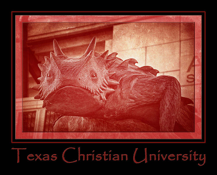 TCU Horned Frog Poster Red Photograph by Joan Carroll