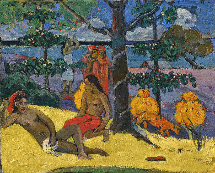 Te Arii Vahine. La Femme Aux Mangos II Painting by Paul Gauguin