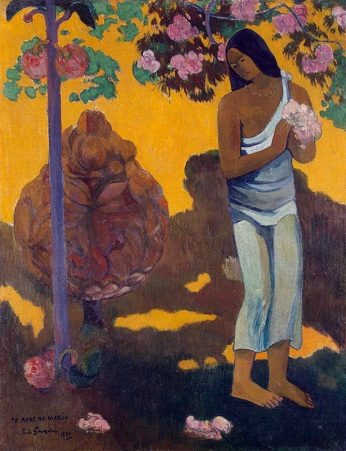 Paul Gauguin Painting - Te avae no Maria, The Month of Mary by Paul Gauguin