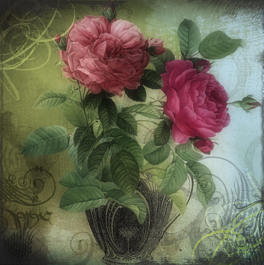 Rose Painting - Tea and Roses I by Mindy Sommers