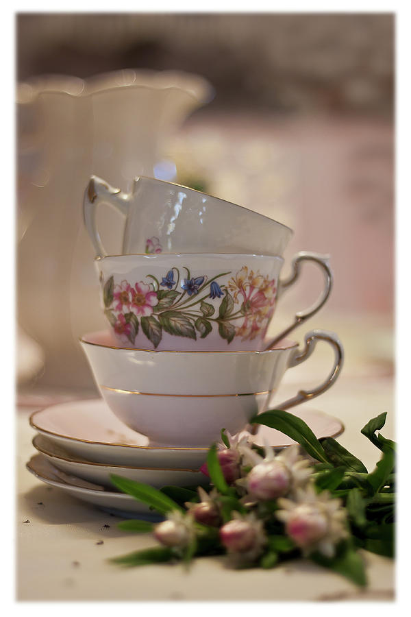 Tea Cups Still Life  Photograph by Sandra Foster