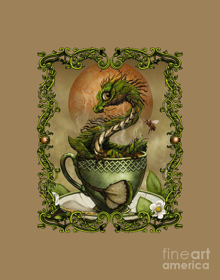 Tea Dragon T- Shirt Digital Art by Stanley Morrison