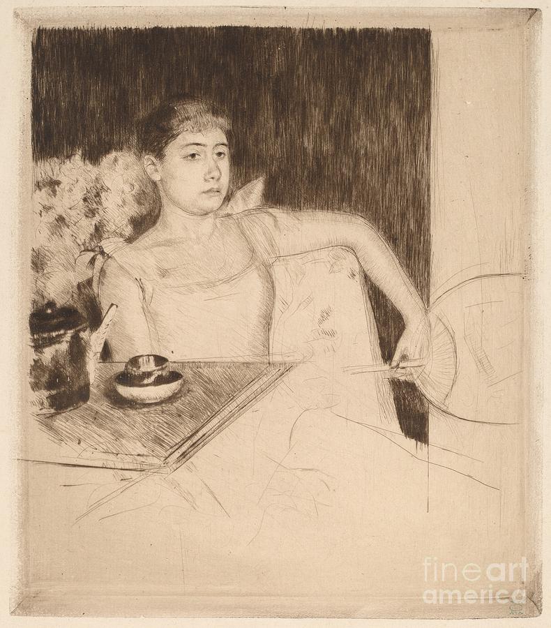 Tea Drawing by Mary Cassatt
