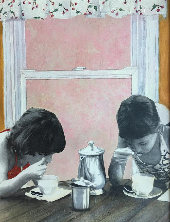 Tea Party Painting by Leah Tomaino