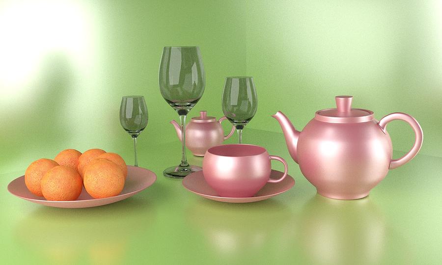 Teapot Digital Art - Tea Pot by Wipani Jam