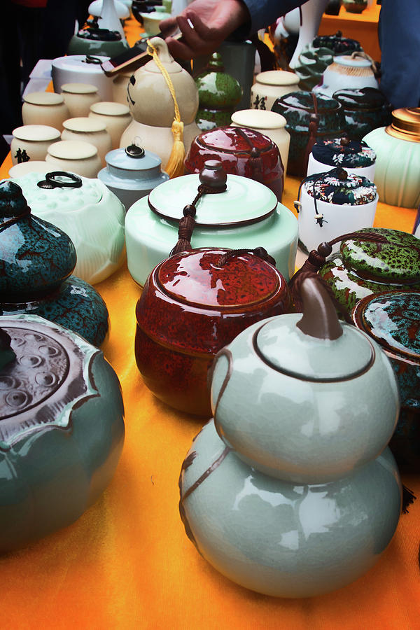 Tea Pots for Sale 3 Photograph by George Taylor