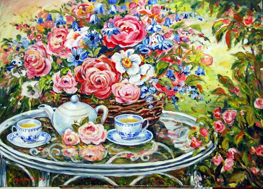 Tea Service Painting by Ingrid Dohm