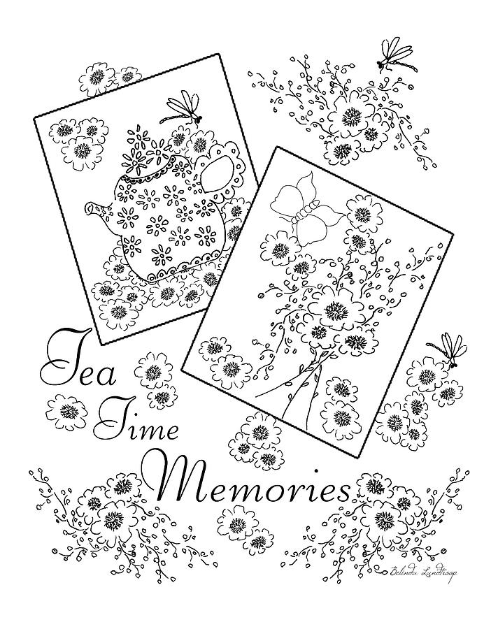 Tea Time Memories Drawing by Belinda Landtroop