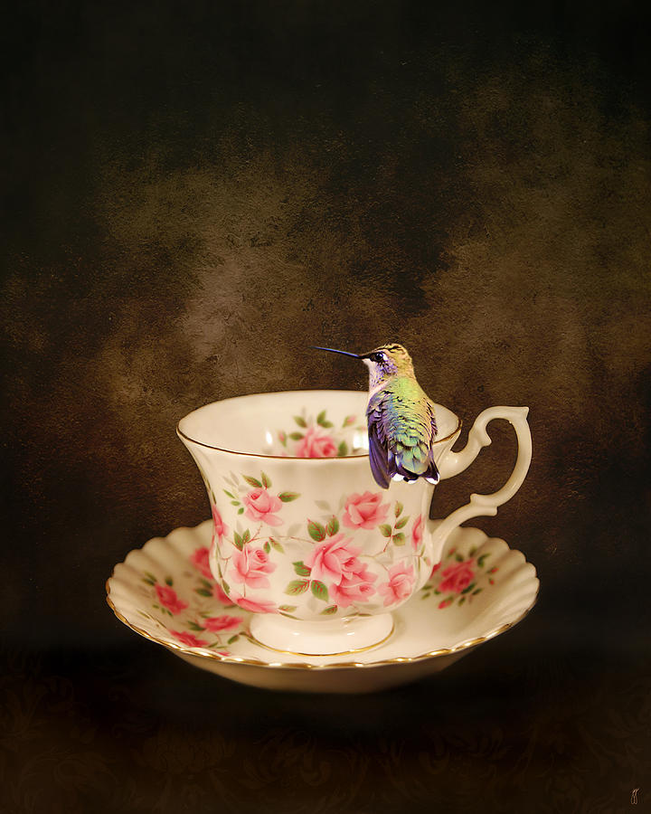 Tea Time With a Hummingbird Photograph by Jai Johnson