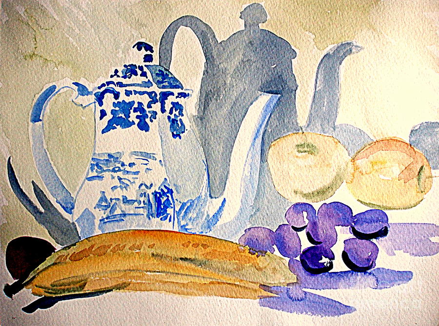 Tea Time with Shadow Painting by Nancy Kane Chapman