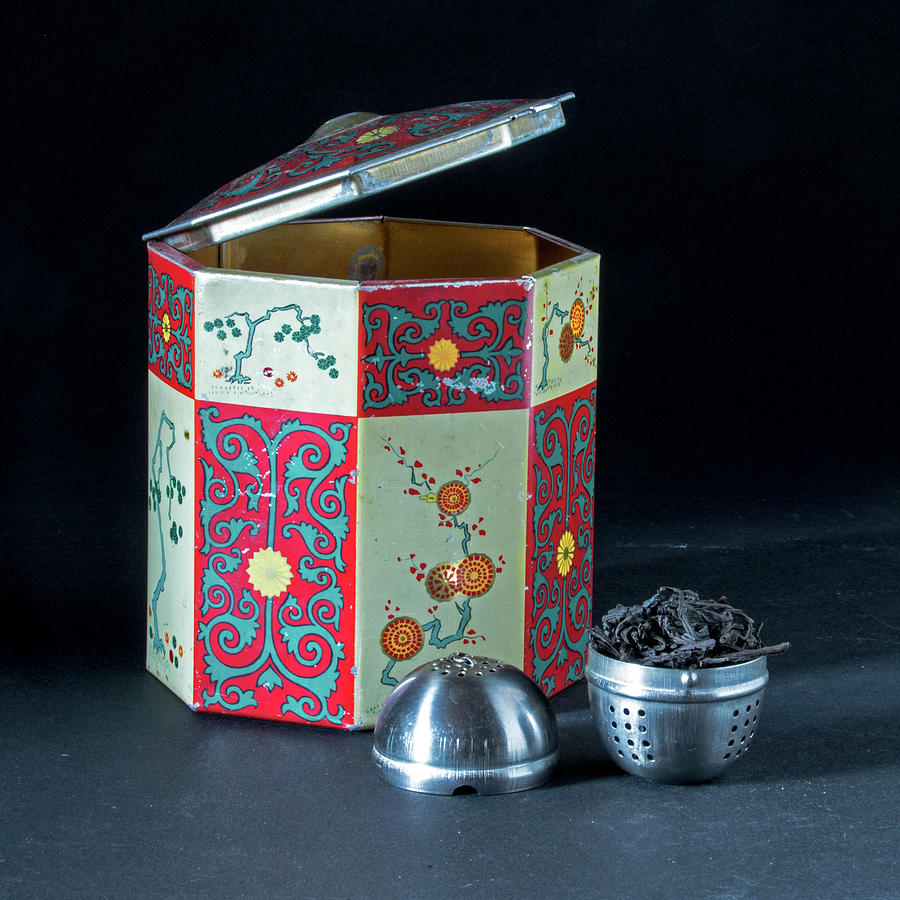 Tea Tin and Infuser - Color Photograph by Ira Marcus