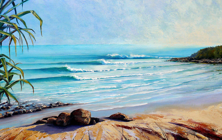 Tea Tree Bay Noosa Heads Australia Painting by Chris Hobel
