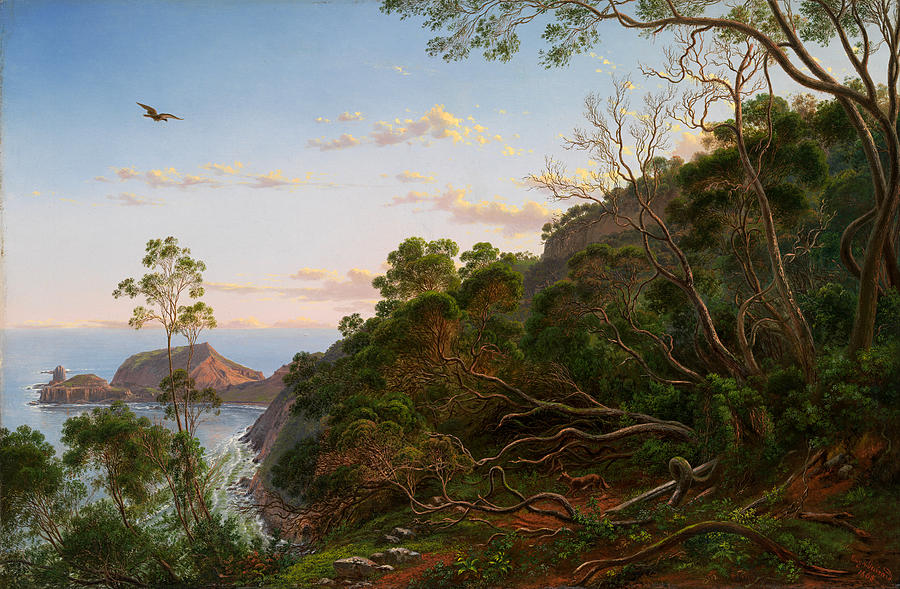 Eugene Von Guerard Painting - Tea Trees near Cape Schanck Victoria by Eugene von Guerard