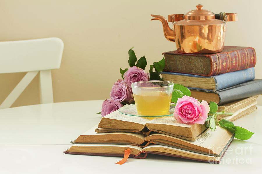 Tea with Books Photograph by Anastasy Yarmolovich