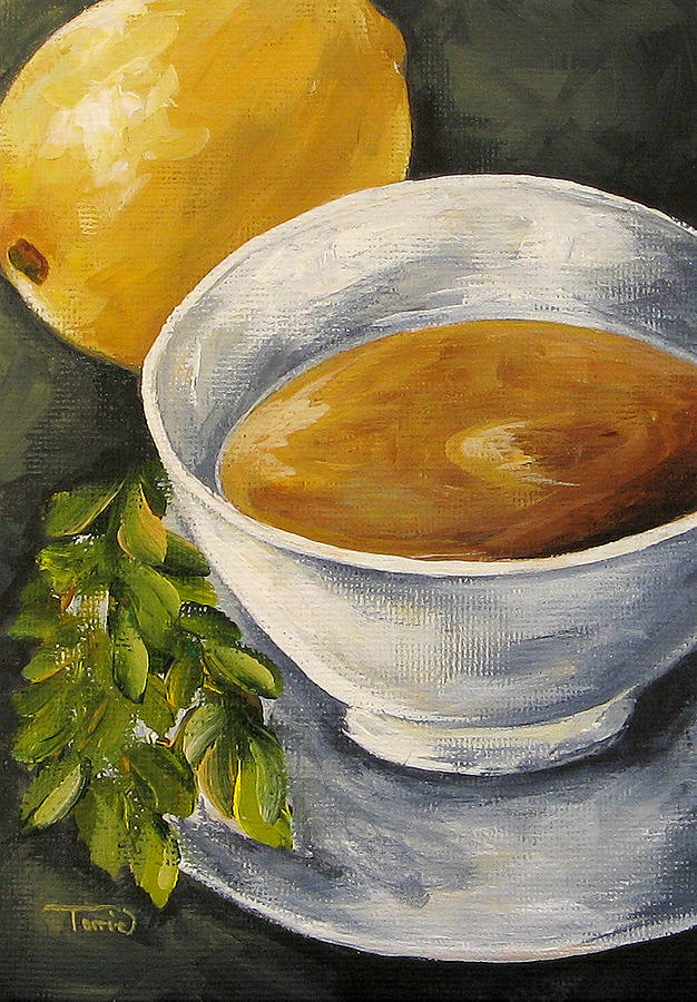 Tea with Mint and Lemon Painting by Torrie Smiley