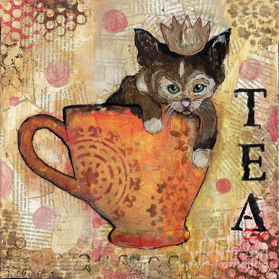 Tea with the Queen Mixed Media by Annalisa Loevenguth