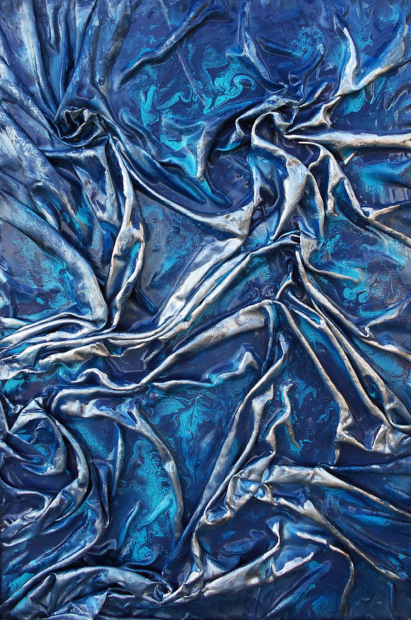 Teal And Silver Mixed Media by Angela Stout Fine Art America