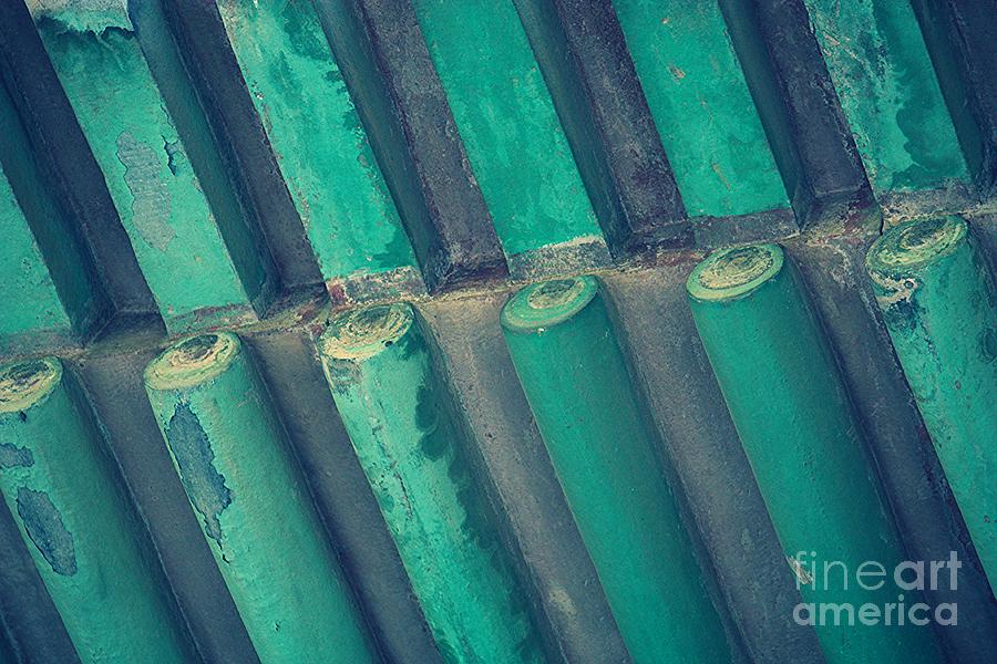 Teal Chinese Ceiling Photograph by Carol Groenen