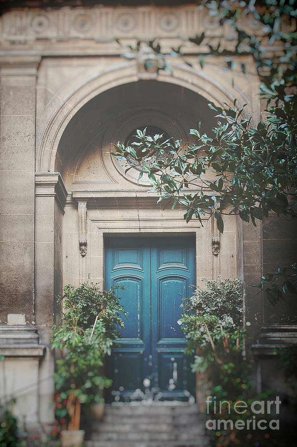 Teal door at Cathedral Photograph by Ivy Ho