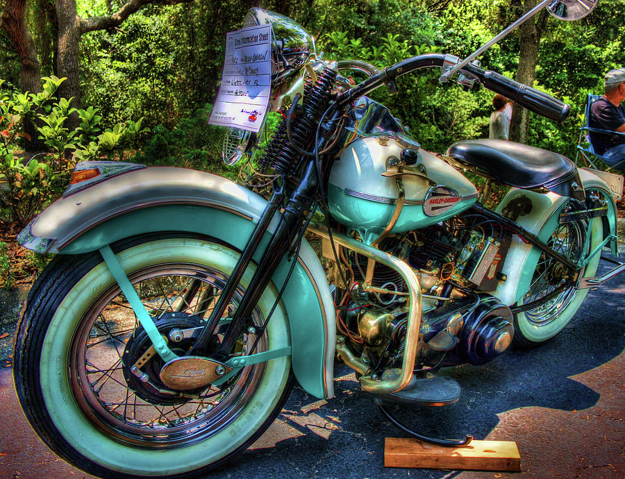 Motorcycle Photograph - Teal Ride by Joetta West