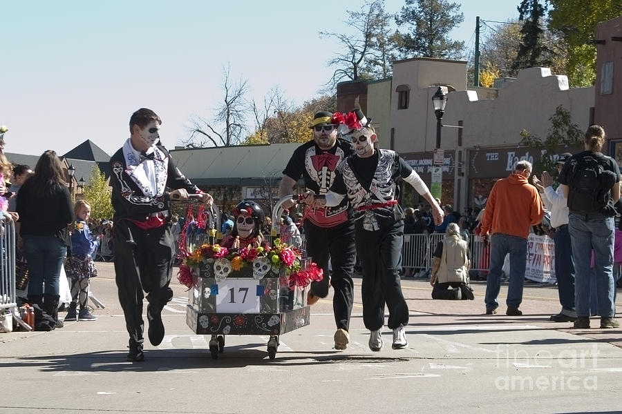 Team 17 at Emma Crawford Coffin Races in Manitou Springs Colorado Photograph by Steven Krull