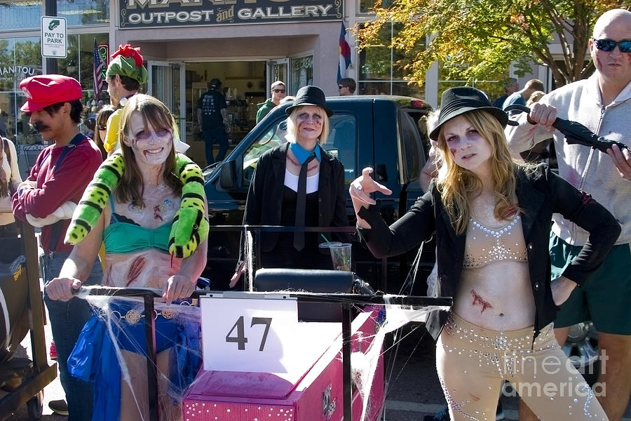 Team 47 At Emma Crawford Coffin Races In Manitou Springs Colorado Photograph