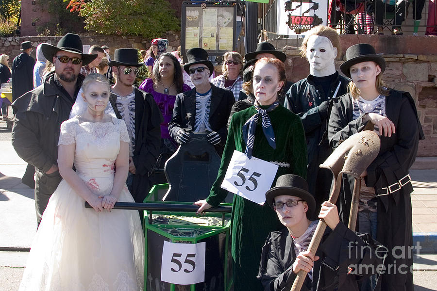 Team 55 at Emma Crawford Coffin Races in Manitou Springs Colorado Photograph by Steven Krull