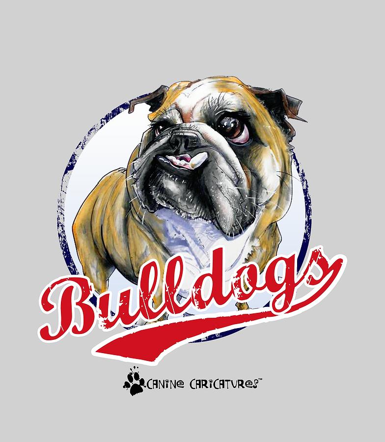 Team Bulldog Drawing by John LaFree
