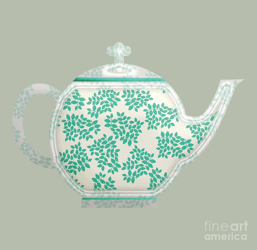 Teapot Garden Party 1 Digital Art by Pristine Cartera Turkus