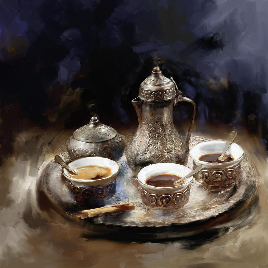 Tea Painting - Teapots 671 1 by Mawra Tahreem