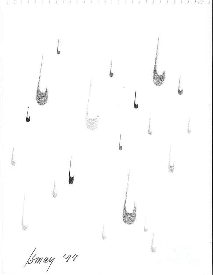 Drops Drawing - Tear Drop Rain by Rod Ismay