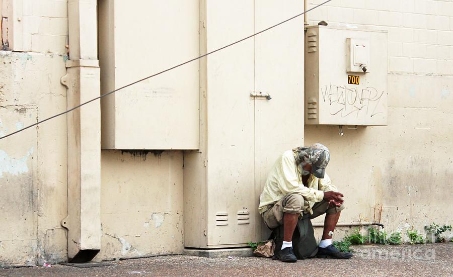 Man On Street Photograph - Tears And Fears by Joe Pratt