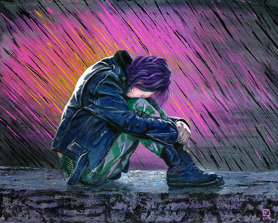 Tears in the Rain Painting by Matthew Mezo