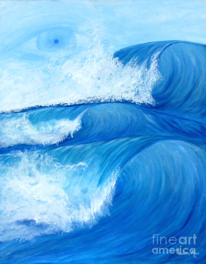 Ocean Waves Painting - Tears of God by Pauline Ross