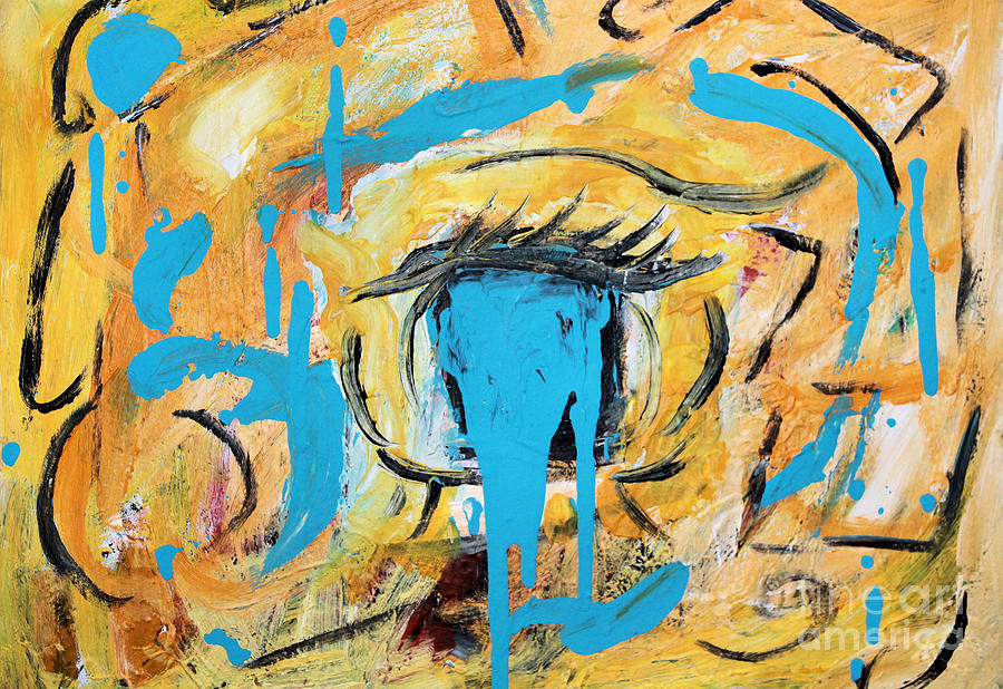 Abstract Painting - Tears of the Earth Goddess by Sandy DeLuca
