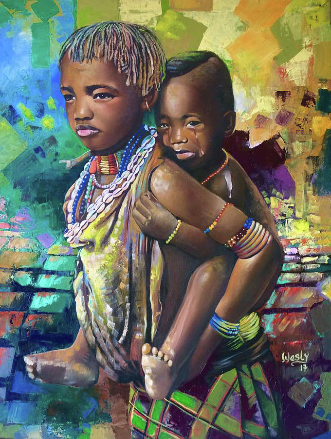 Tears of the son make know difference s Painting by Bwambale Wesely ...