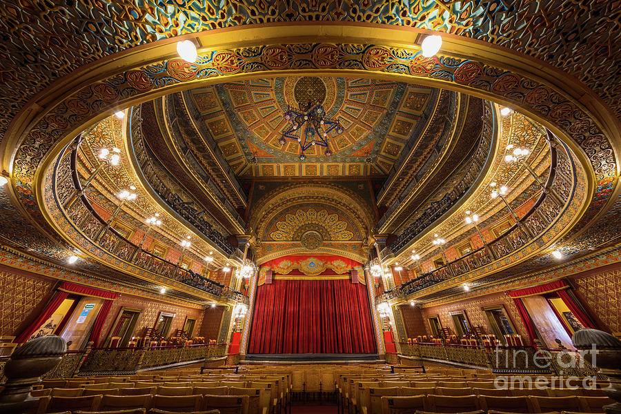 Architecture Photograph - Teatro Juarez Stage by Inge Johnsson