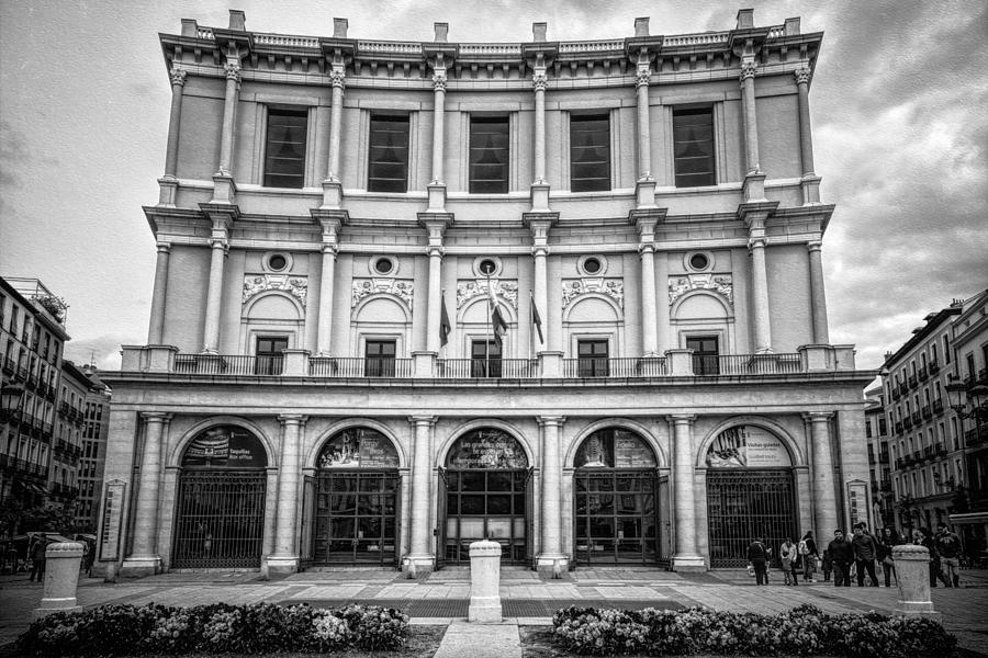 Teatro Real Madrid BW Photograph by Joan Carroll