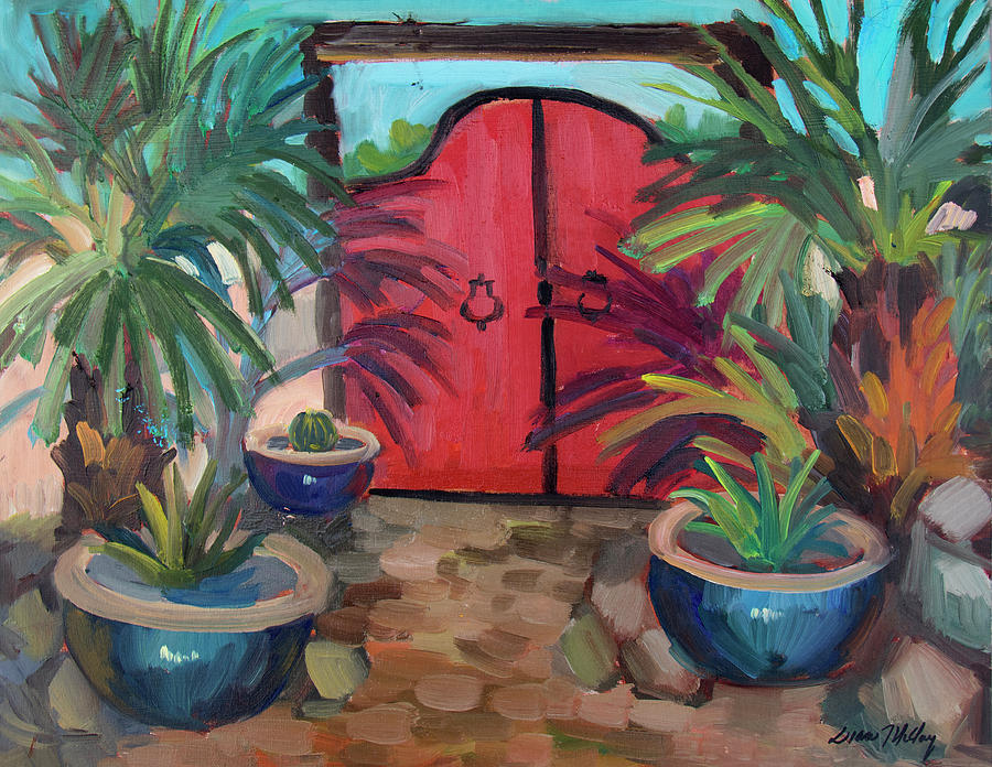 Tecate Garden Gate Painting by Diane McClary