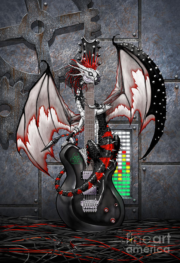 Tech-N-Dustrial Music Dragon Digital Art by Stanley Morrison