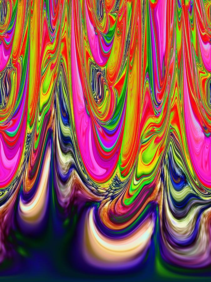Abstract Digital Art - Technicolor Magma by Tim Allen