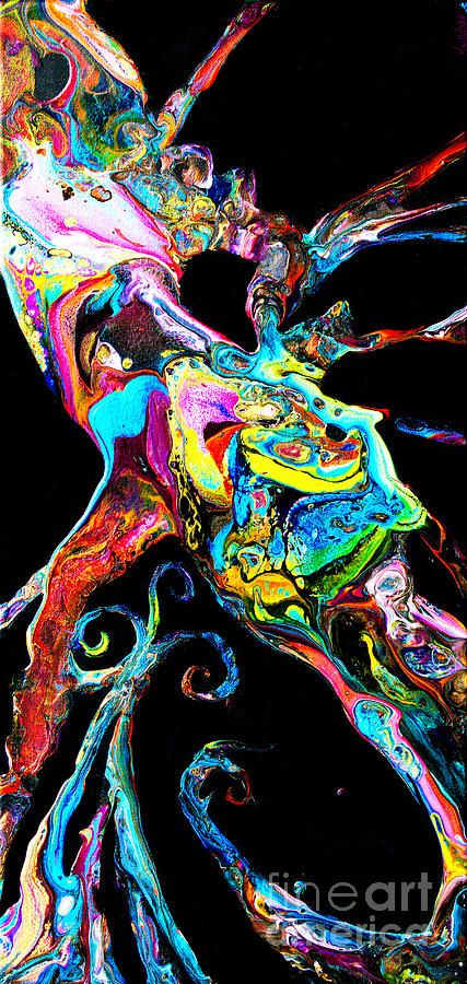 Technicolor octopus #2714 Painting by Priscilla Batzell Expressionist Art Studio Gallery