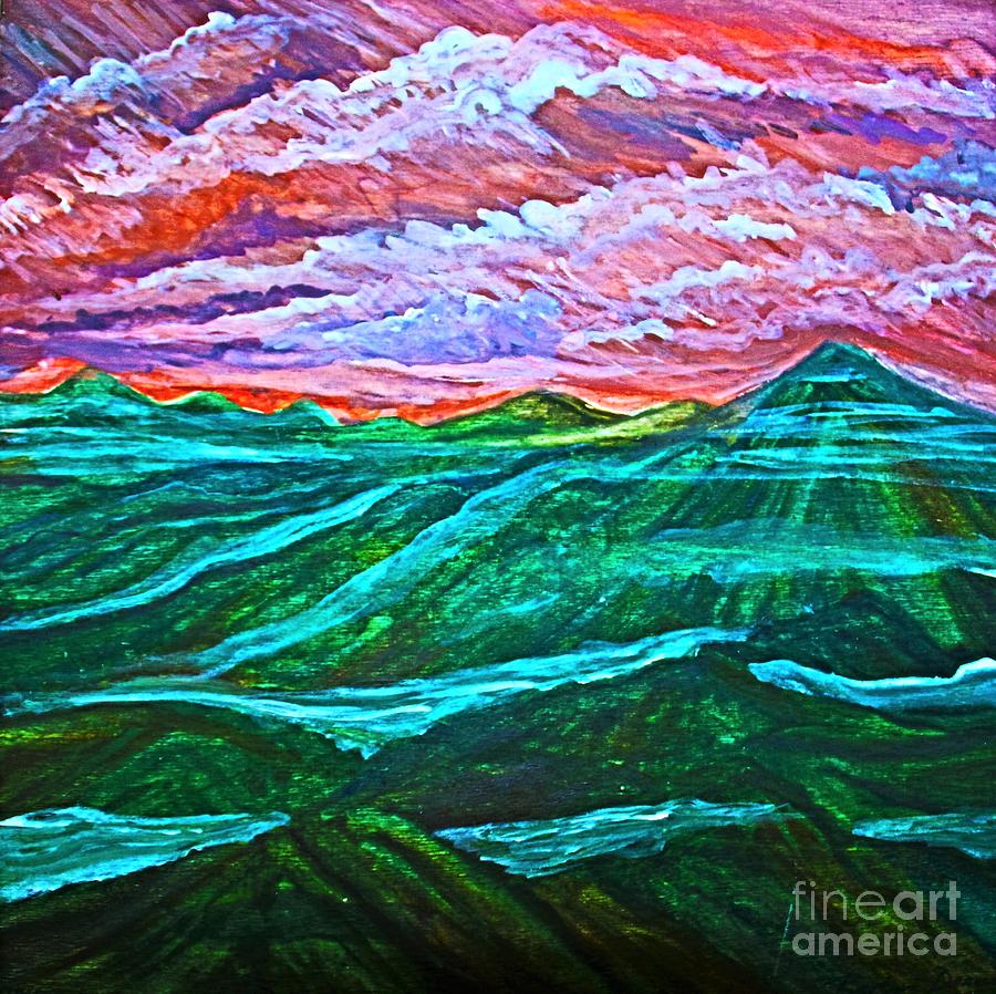 Technicolor View Painting by Barbara Donovan