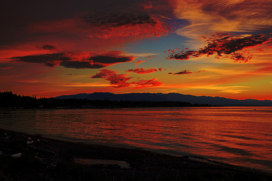 Sunset Photograph - Technicolour Sky by Randy Hall