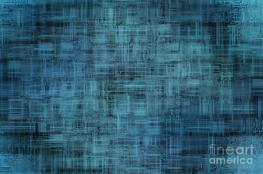 Abstract Digital Art - Technology Abstract Background by Michal Boubin